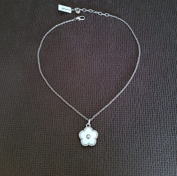 Brighton "Dazzling Love"♥️ White Flower🌸 Pendant Necklace - NWT - Picture 1 of 15